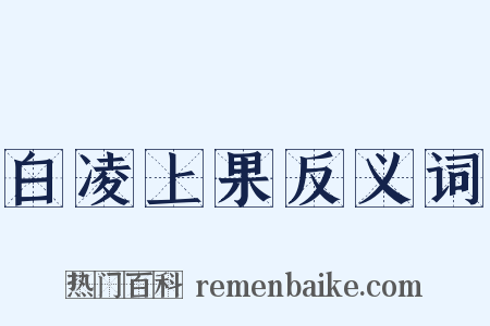 白凌上果反义词是什么意思的图片